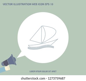 yacht vector icon