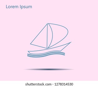 yacht vector icon