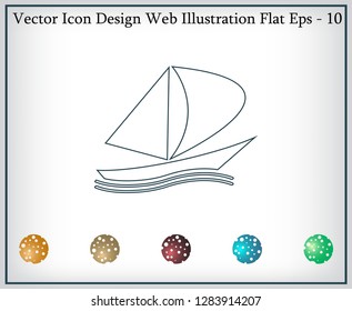 yacht vector icon