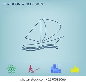 yacht vector icon