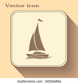 yacht vector icon