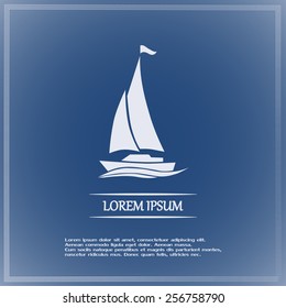 yacht vector icon