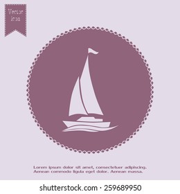 yacht vector icon