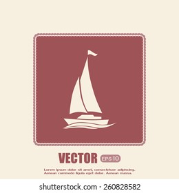 yacht vector icon