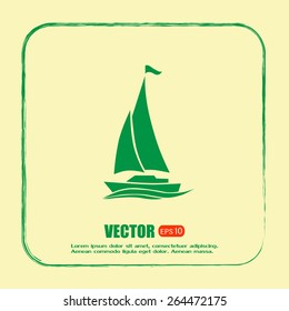 yacht vector icon