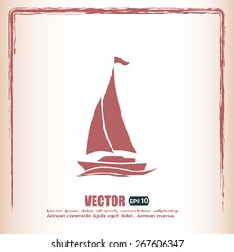 yacht vector icon
