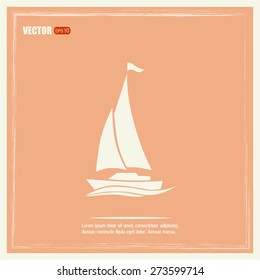 yacht vector icon