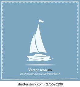 yacht vector icon