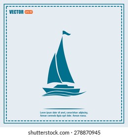 yacht vector icon