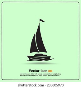 yacht vector icon