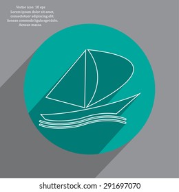 yacht vector icon