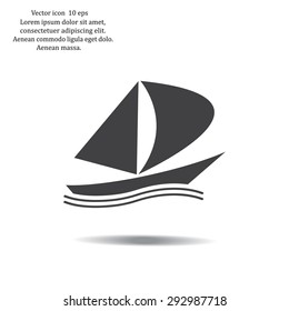 yacht vector icon
