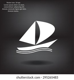 yacht vector icon