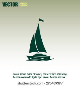 yacht vector icon