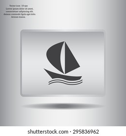 yacht vector icon