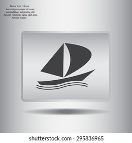 yacht vector icon