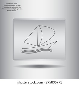 yacht vector icon