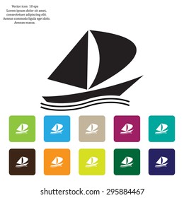 yacht vector icon