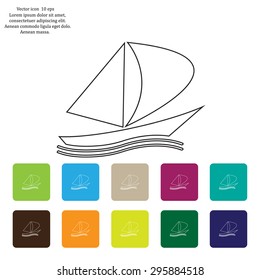yacht vector icon