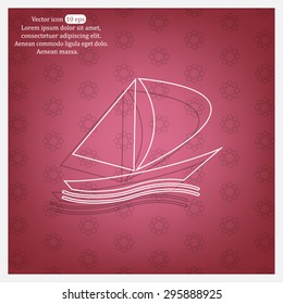 yacht vector icon
