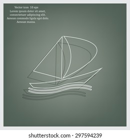 yacht vector icon