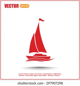 yacht vector icon