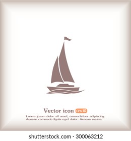 yacht vector icon