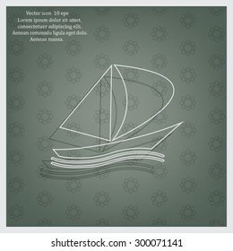 yacht vector icon