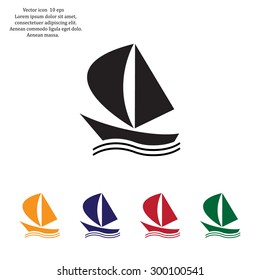 yacht vector icon