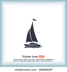 yacht vector icon