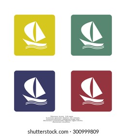 yacht vector icon