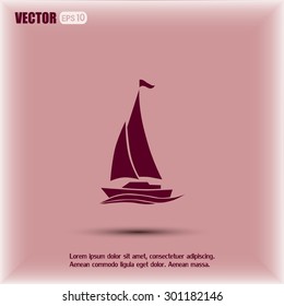 yacht vector icon
