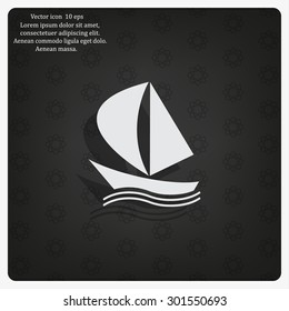yacht vector icon
