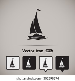 yacht vector icon