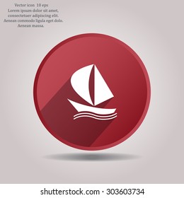 yacht vector icon
