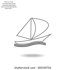 yacht vector icon