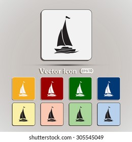 yacht vector icon