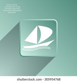 yacht vector icon