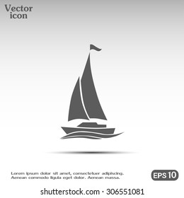 yacht vector icon