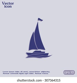 yacht vector icon