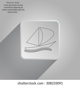 yacht vector icon