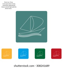 yacht vector icon