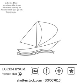 yacht vector icon