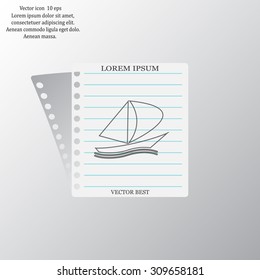 yacht vector icon