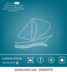 yacht vector icon