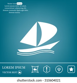 yacht vector icon