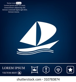 yacht vector icon