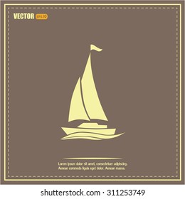 yacht vector icon