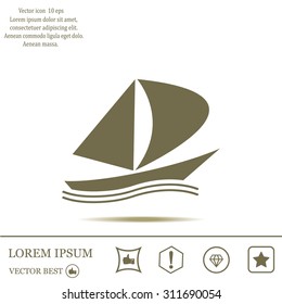 yacht vector icon