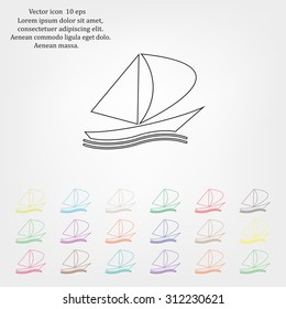 yacht vector icon